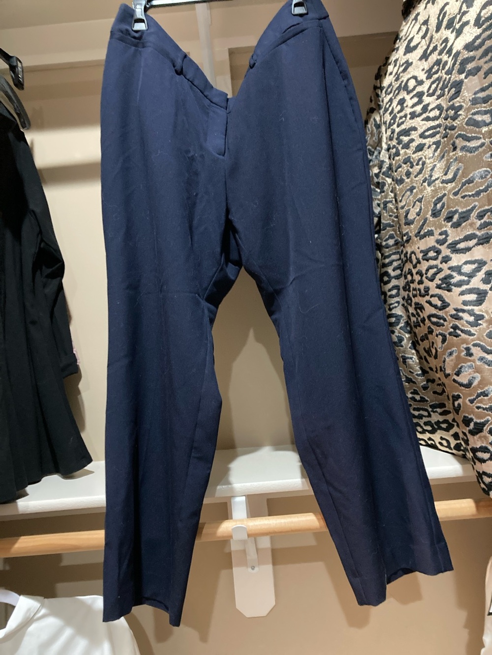 Lane Bryant Navy Straight-Leg Dress Pants